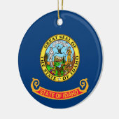 アイダホ州旗：ザ・ジェム州，アメリカ・マウンテン・ウエスト セラミックオーナメント (左)