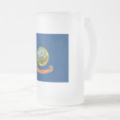 アイダホ州旗：ザ・ジェム州，アメリカ・マウンテン・ウエスト フロストグラスビールジョッキ (正面右)