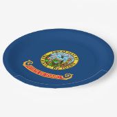 アイダホ州旗：ザ・ジェム州，アメリカ・マウンテン・ウエスト ペーパープレート (アングル)