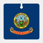 アイダホ州旗：ザ・ジェム州，アメリカ・マウンテン・ウエスト メタルオーナメント (正面)