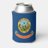 アイダホ州旗：ザ・ジェム州，アメリカ・マウンテン・ウエスト 缶クーラー (缶裏面)