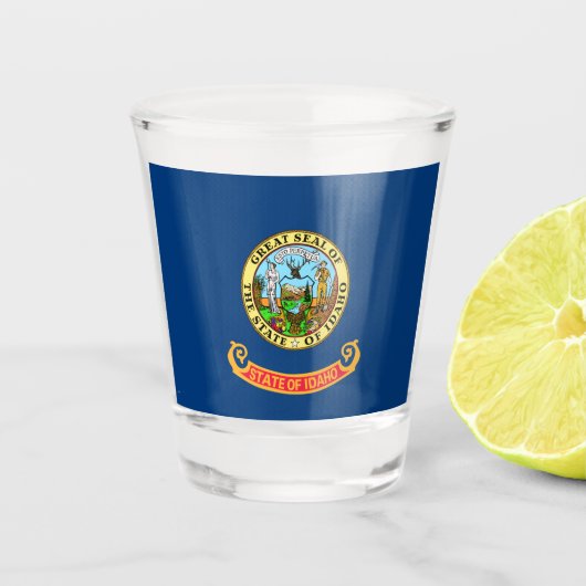 アイダホ州旗 ショットグラス (正面)