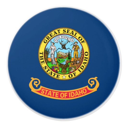 アイダホ州旗 セラミックノブ (正面)