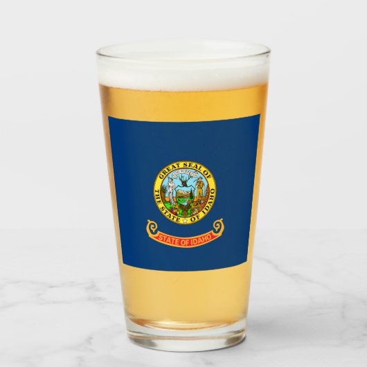アイダホ州旗 タンブラーグラス (ドリンク正面)