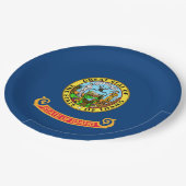 アイダホ州旗 ペーパープレート (アングル)