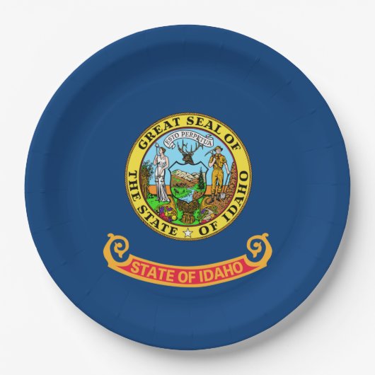 アイダホ州旗 ペーパープレート (正面)