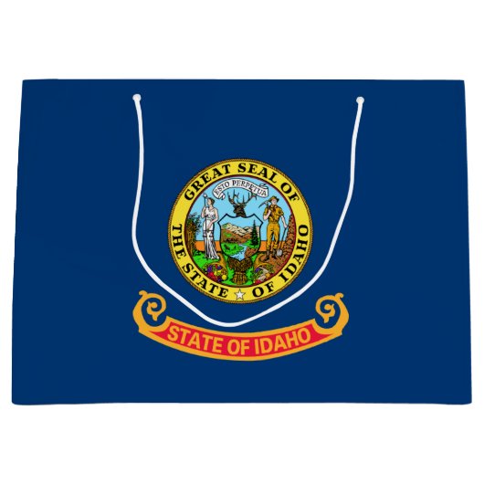 アイダホ州旗：宝石の州、アメリカ山岳西 ラージペーパーバッグ (正面)