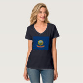 アイダホ州旗:宝石の州、アメリカ山岳西 Tシャツ (正面フル)