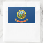 アイダホ州旗 長方形シール (バッグ)