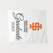 アイダホ州立大学公式ロゴデザイン タペストリー (正面(横))