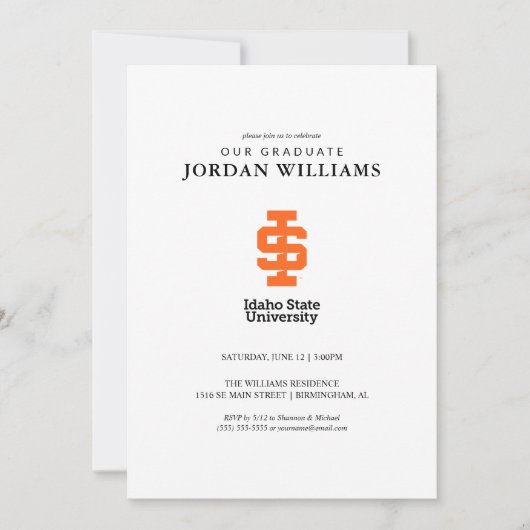 アイダホ州立大学公式ロゴデザイン 案内状 (正面)