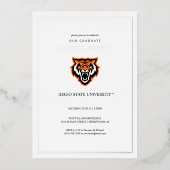 アイダホ州立大学公式ロゴデザイン 箔招待状 (正面)
