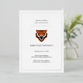 アイダホ州立大学公式ロゴデザイン 箔招待状 (立ち正面)