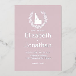 アイダホ州行き先結婚式 箔招待状