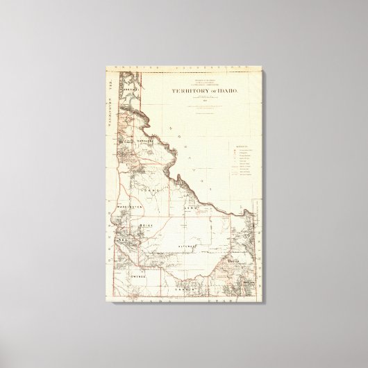 アイダホ州 キャンバスプリント (正面)