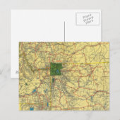 アイダホ州，モント，ワイオの地図 ポストカード (正面/裏面)