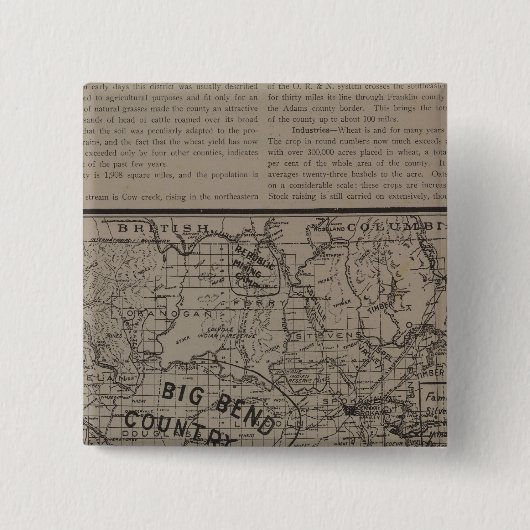 アイダホ州Eワシントン 缶バッジ (正面)