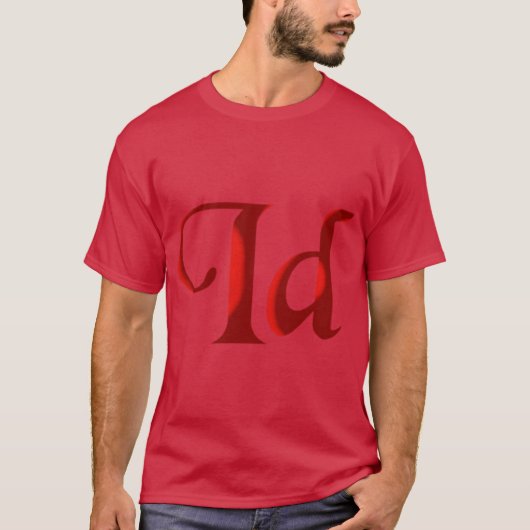 アイダホ州IDイニシャルモノグラムテキスト Tシャツ (正面)