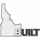 アイダホ建てハイブリッドビニルデカール シール (正面)