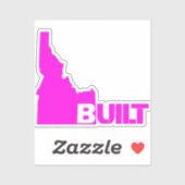 アイダホ建てビニールデカールホットピンク シール (シート)