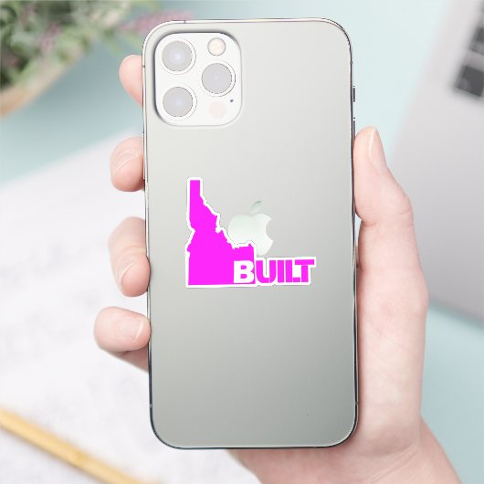 アイダホ建てビニールデカールホットピンク シール (スマートフォン)