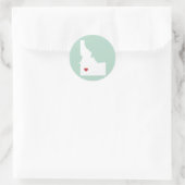 アイダホ愛 – カスタマイズ可能なステッカー ラウンドシール (バッグ)