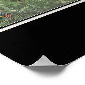 アイダホ湖の衛星ポスターマップ ポスター (角)