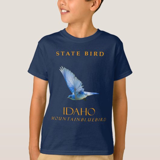 アイダホ準州の鳥、ルリツグミ Tシャツ (正面)