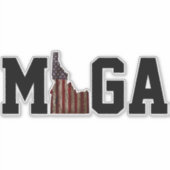 アイダホ素晴らし州を再び米国国旗に遊する- ON MAGA シール (正面)