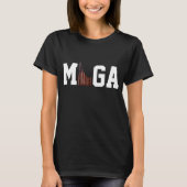 アイダホ素晴らし州を再び米国国旗に遊する- ON MAGA Tシャツ (正面)