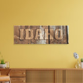 アイダホ素朴な木の壁のキャンバスの看板 キャンバスプリント (インサイチュ (リビング))