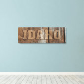 アイダホ素朴な木の壁のキャンバスの看板 キャンバスプリント (インサイチュ (ウッドフロア))