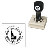 アイダホ素朴メリークリスマス差出人住所 ラバースタンプ (押印)