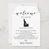 アイダホ結婚の歓迎ラベルの旅程 (正面)