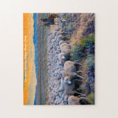 アイダホ羊の放牧…クリスマスの挨拶 ジグソーパズル (縦)