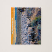 アイダホ羊の放牧…クリスマスグリーティングジグソーP ジグソーパズル (縦)