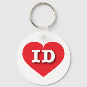 アイダホ赤いハート- I love ID キーホルダー