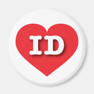 アイダホ赤いハート- I love ID マグネット