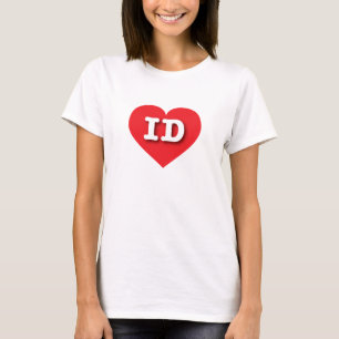 アイダホ赤いハート- I love ID Tシャツ
