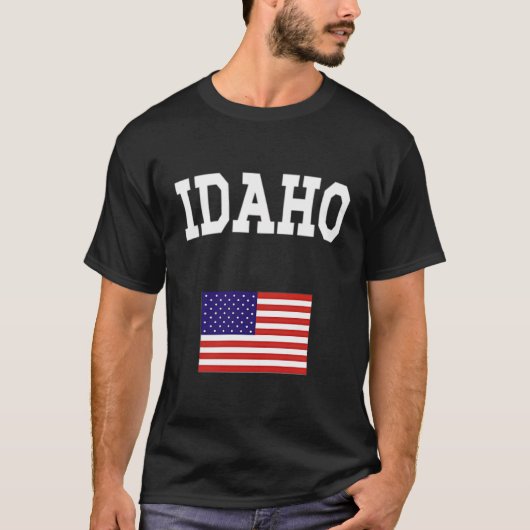 アイダホ7月4日アメリカ国旗 Tシャツ (正面)