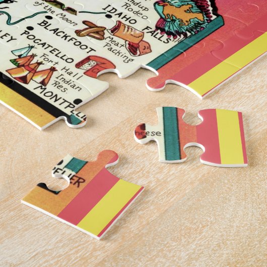 アイダホ8x10ジグソーパズル ジグソーパズル (側面)