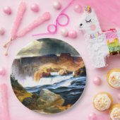 アイダホ、ショショーン秋、スネーク川 ペーパープレート (パーティー)