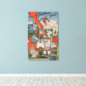 アイダホ(スキー)ラージレターシーンアイダホ キャンバスプリント (インサイチュ (ウッドフロア))