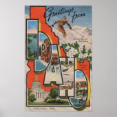 アイダホ(スキー)ラージレターシーンアイダホ ポスター (正面)