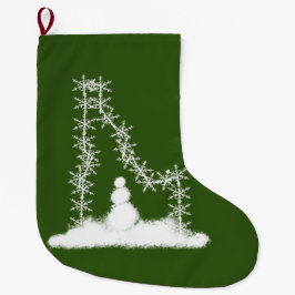 アイダホ・スノーフレーク ラージクリスマスストッキング