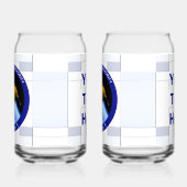 アイダホ・スプドニク衛星ミッションパッチ ガラス缶 (左)