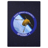 アイダホ・スプドニク衛星ミッションパッチ クリップボード (裏面)