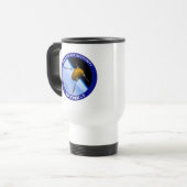 アイダホ・スプドニク衛星ミッションパッチ トラベルマグ (正面左)