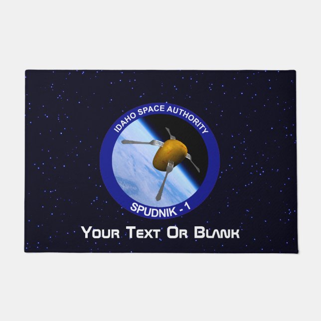 アイダホ・スプドニク衛星ミッションパッチ ドアマット (正面)