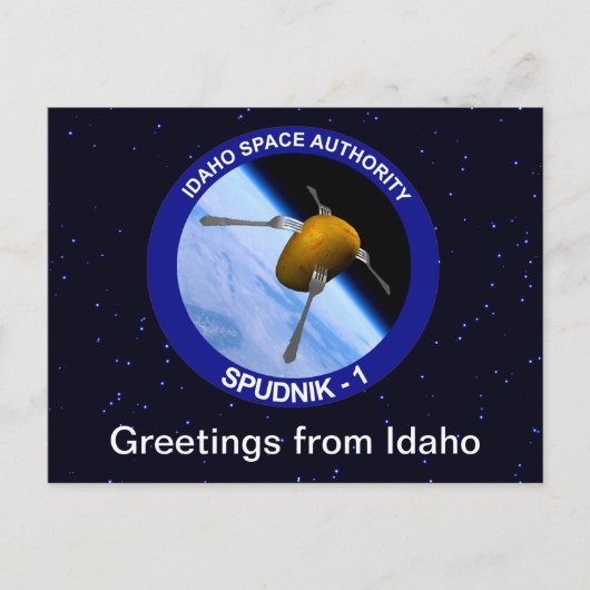 アイダホ・スプドニク衛星ミッションパッチ ポストカード (正面)